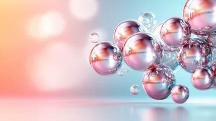 Aufkleber - A captivating cluster of glass balls with rich colors, delicately interspersed with bubbles, creating an enchanting visual experience that embodies whimsy and creativity.
