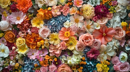 Poster - A tapestry of blossoms showcases a lively array of colors and textures, celebrating the arrival of spring in a delightful floral display that enchants the senses and brightens surroundings