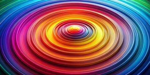 Poster - Abstract Gradient Concentric Circles Background - Low Light Photography