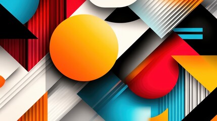 Poster - A striking arrangement of shapes and vibrant colors that exemplifies a modern artistic vision, creating a dynamic visual experience that captivates and inspires viewers.