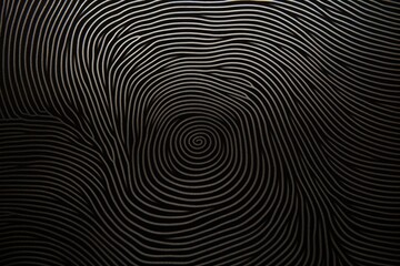Poster - Fingerprint pattern with concentric circles and wavy lines evokes biometric security, identity, and personal identification
