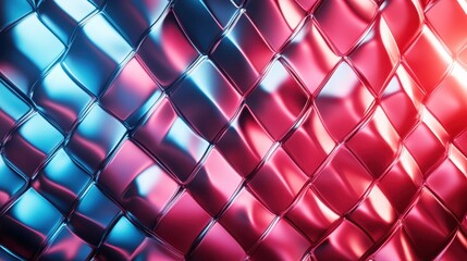 Poster - This abstract image features a mesmerizing wave pattern blending blue and red tones, creating a dynamic, eye-catching backdrop perfect for digital art and design.