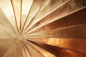 Poster - Shimmering golden hues radiate from an intricate metallic pattern capturing the warmth of afternoon light. Generative AI