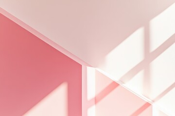 Poster - Soft pastel hues and gentle shadows dance on the walls during a sunlit afternoon in a cozy interior space. Generative AI