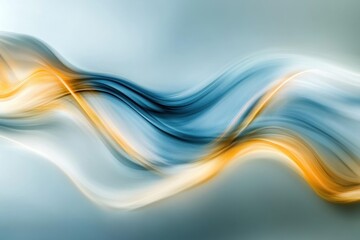 Poster - Elegant flow of colors and shapes mingling in a harmonious dance on a tranquil background. Generative AI