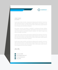 Wall Mural - Letterhead design template for business. Simple and fist class letterhead design. Print for ready free download.