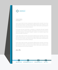 Wall Mural - Letterhead design template for business. Simple and fist class letterhead design. Print for ready free download.