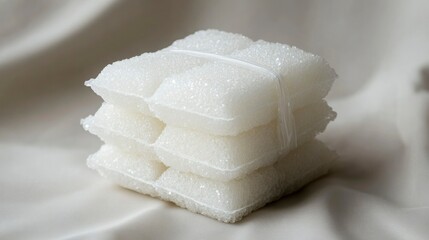 Sticker - Stacked White Granular Cubes Tied With String