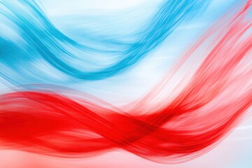 Poster - Swirling waves of red and blue create a captivating abstract ballet of colors in a harmonious dance of light. Generative AI