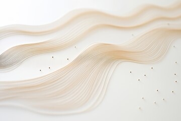 Poster - Waves of delicate elegance flow across a pure surface, showcasing natural beauty and intricate details of soft textures. Generative AI