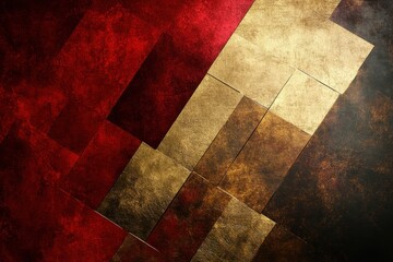 Poster - Rich textures and warm hues blend harmoniously in an abstract composition evoking a sense of depth and intrigue. Generative AI