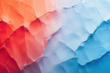 Poster - Vibrant colors blend beautifully in abstract layers showcasing a striking visual gradient from warm to cool tones. Generative AI