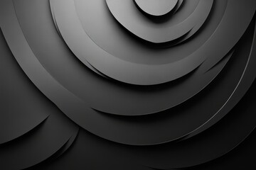 Poster - Layers of Black: An artistic expression of depth and texture in a modern design setting. Generative AI