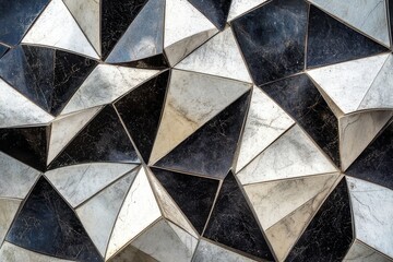 Poster - Intricate geometric patterns of urban architecture showcase modern design in close-up detail. Generative AI