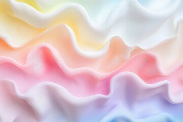 Poster - Soft waves of pastel colors create a soothing backdrop in a serene artistic setting. Generative AI