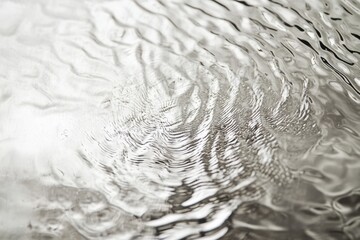 Poster - Rippled reflections dance on the surface of serene water in a tranquil outdoor setting during a soft afternoon light. Generative AI
