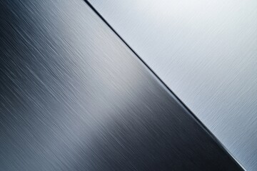 Poster - Captivating interplay of light and shadow on brushed metal surfaces in abstract composition. Generative AI