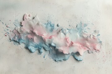 Poster - Swirling pastel clouds blend together in an ethereal display of colors, creating a dreamy landscape of soft hues. Generative AI