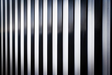 Poster - Black and White Striped Background with Copy Space - Right Side Composition
