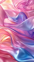 Fototapete - Shimmering holographyinspired abstract design featuring gradient pearl material a soft iridescent rainbow pattern Y2k aesthetic with a vibrant color flow creating a futuristic dreamy visual