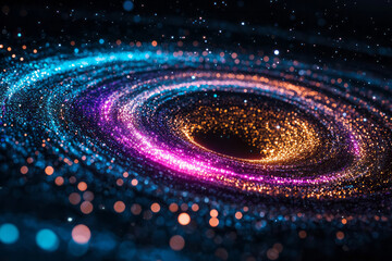 Aufkleber - an abstract visualization of the higgs boson field, using glowing particles and intricate patterns t
