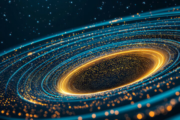 Aufkleber - an abstract visualization of the higgs boson field, using glowing particles and intricate patterns t