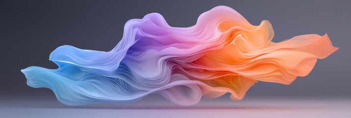Aufkleber - an abstract depiction of thermodynamics, using flowing colors and dynamic shapes to represent heat t