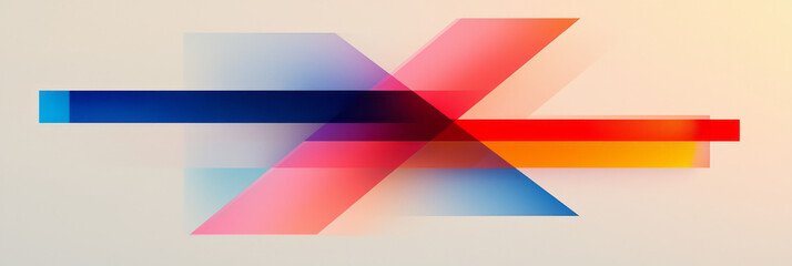 Poster - A bold and modern abstract album cover with sharp angles and contrasting colors, reflecting a cutting-edge musical style,