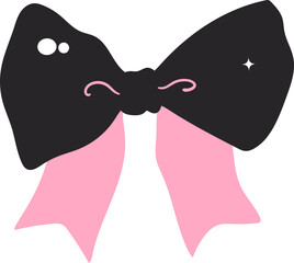 Wall Mural - Black Ribbon Bow