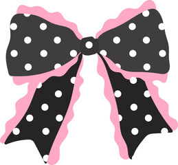 Wall Mural - Black Ribbon Bow