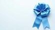 © Vibrant Visions Pixe - A Delicate Light Blue Satin Ribbon Bow on a Pale Background, Perfect for Elegant Invitations or Festive Announcements
