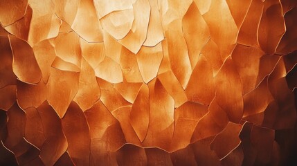 Poster - A painting of a wall with orange and brown colors