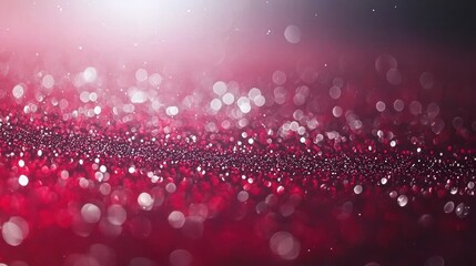 Poster - Abstract glimmering red background with sparkling bokeh and soft light effects