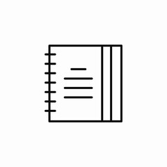 Poster - Notebook paper write document icon vector sign