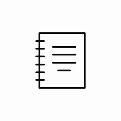 Poster - Notebook paper write document icon vector sign