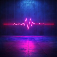 Poster - Vibrant light pulse art installation urban space digital artwork neon environment artistic perspective contemporary concept
