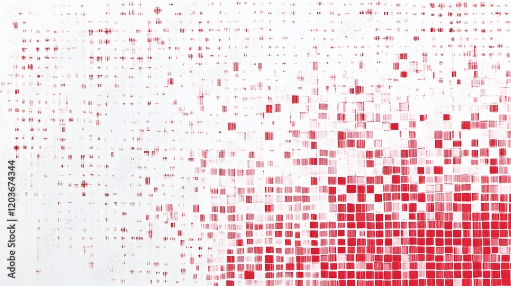 Red White Coding Background Binary code background, white and red color matrix, with lines creating ...