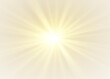© roman11998866 - Png light sunlight, sun bright sunbeam, shine glowing sunshine lens, glow rays summer sky, sunny vibrant transparent effect