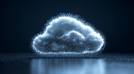 Poster - Digital cloud icon representing advanced technology and connectivity in modern computing