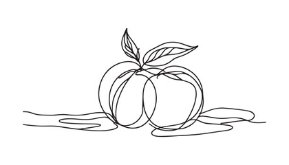 Wall Mural - hand drawn vector illustration of an apple