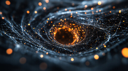 Poster - Vortex of light and energy swirling in a cosmic backdrop