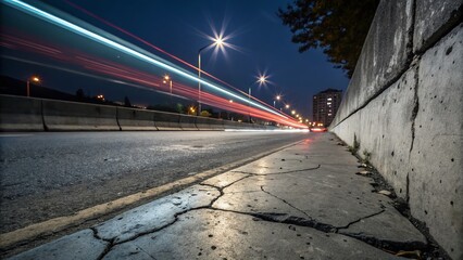 Canvas Print - Grunge Concrete Texture: Long Exposure Urban Abstract Background