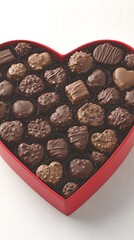 Wall Mural - Heart-shaped box filled with assorted chocolates. (10)