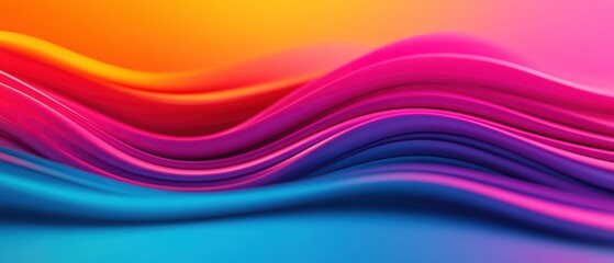 Poster - Vibrant waves of color creating a dynamic and artistic background.