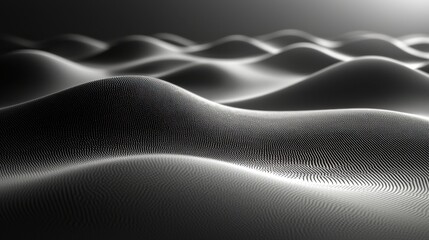 Poster - Abstract metallic waveform texture with light and shadow