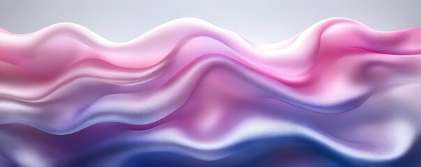 Poster - Pink blue silk waves abstract background