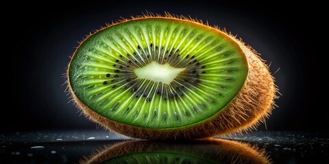 Canvas Print - Long Exposure Photography of Isolated Kiwi Fruit on Clear Background