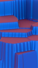 Fototapete - Abstract Blue and Purple Layered Geometric Background