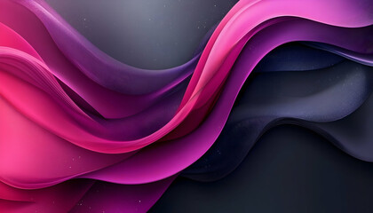 Poster - Abstract purple waves, cosmic background, design element
