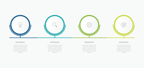 Wall Mural - vector infographic label design with circle infographic template design and 4-5-6 options or steps. 
